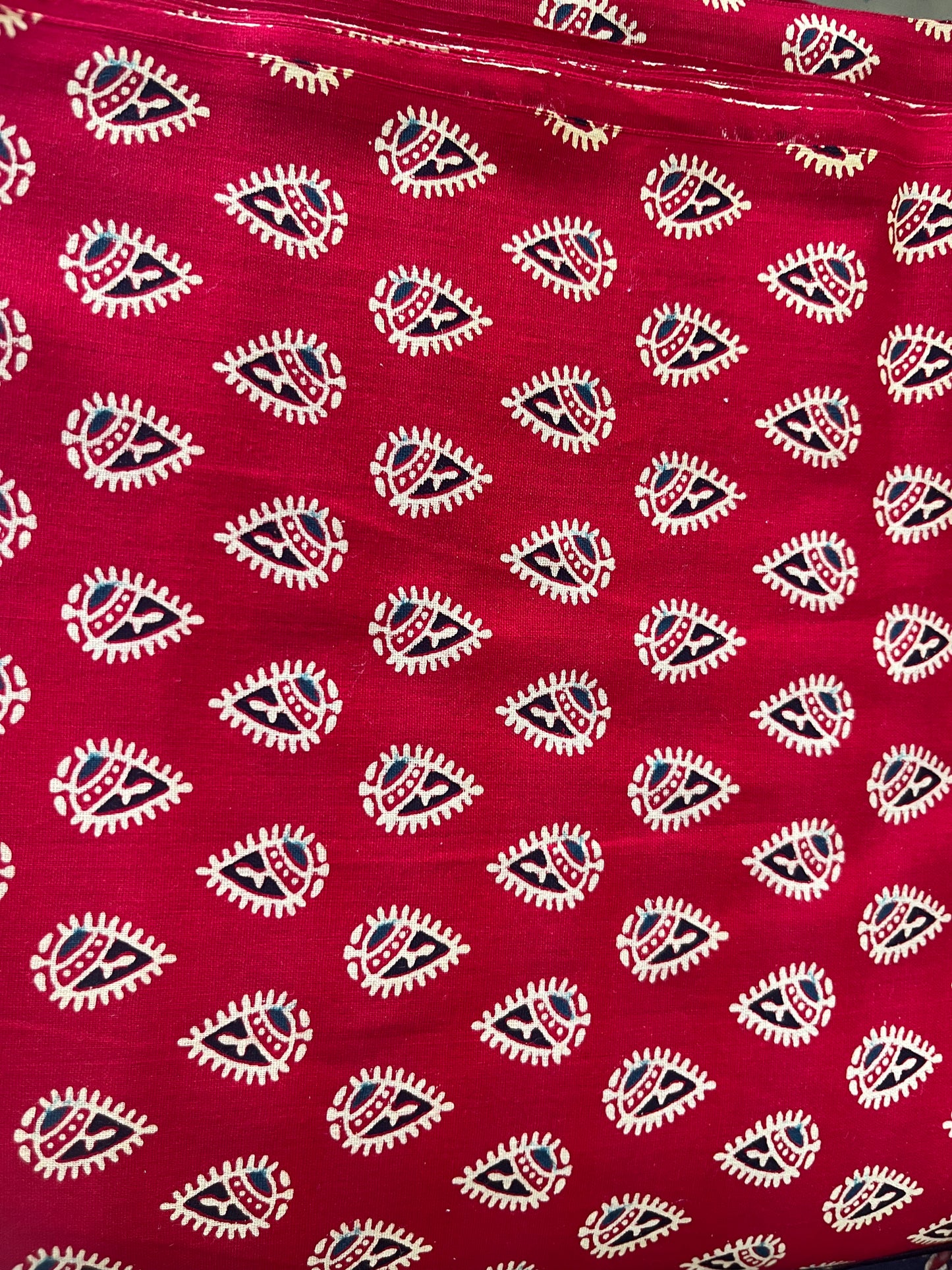 Red Square neck kurti