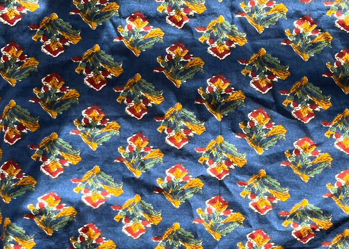 Royal blue square neck kurti