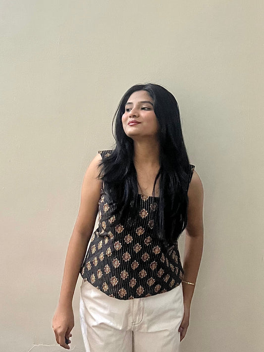 Black Peplum top