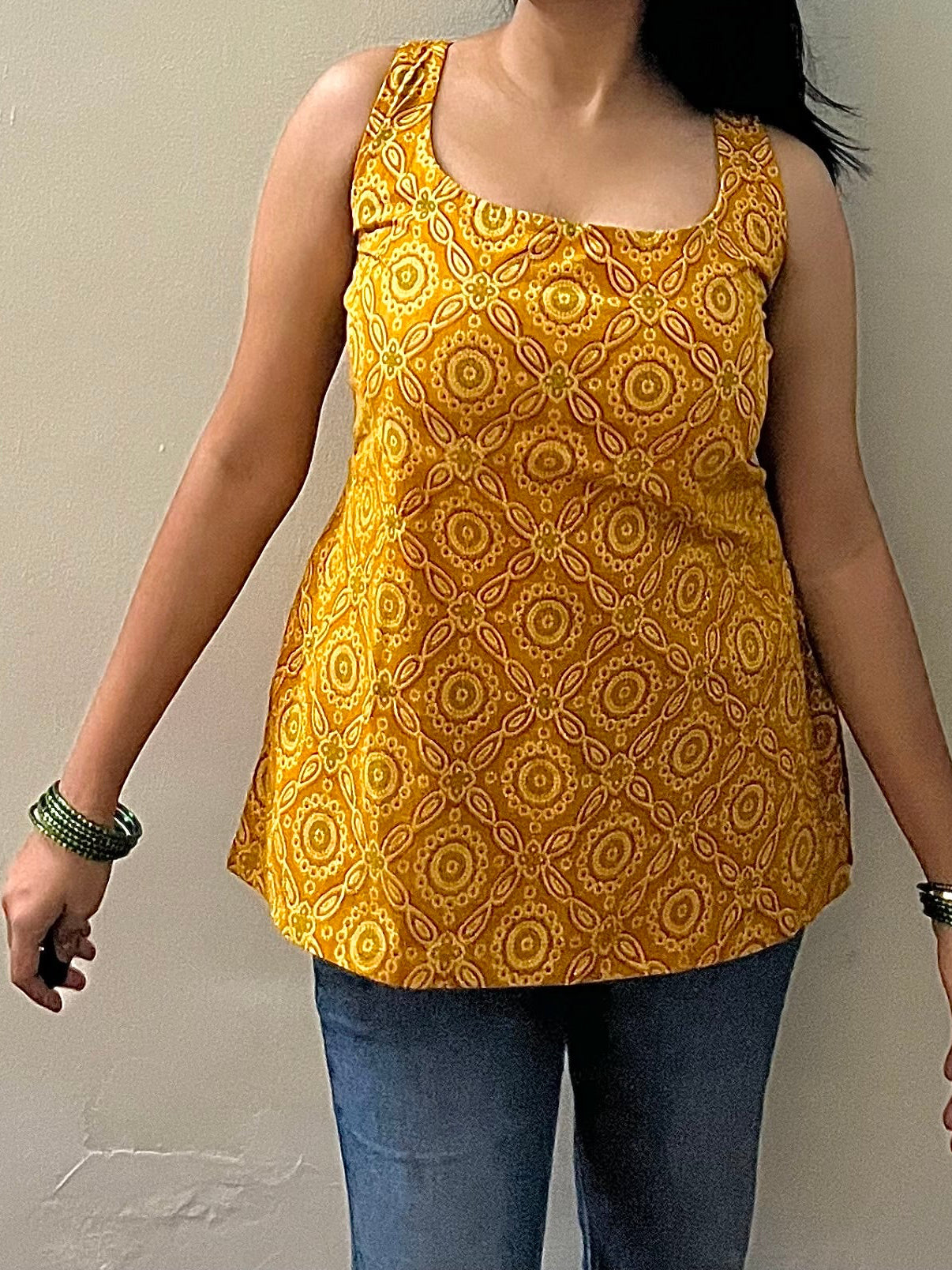 Yellow ethnic kurti