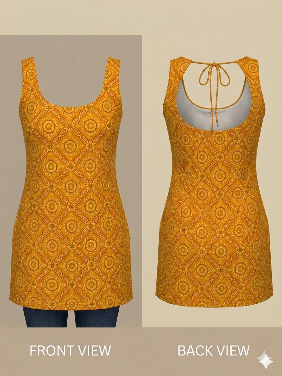 Yellow ethnic kurti