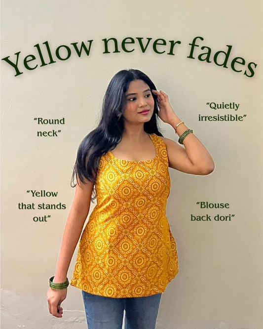 Yellow ethnic kurti