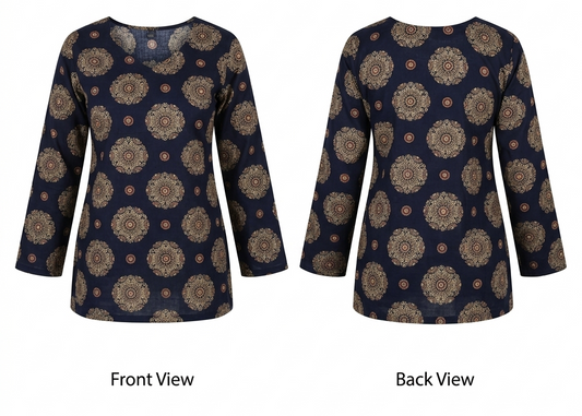 Navy blue Comfort kurti